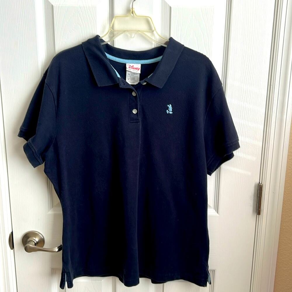 Ladies Disney Polo Shirt Mickey Mouse Embroidered Casual Top XL
